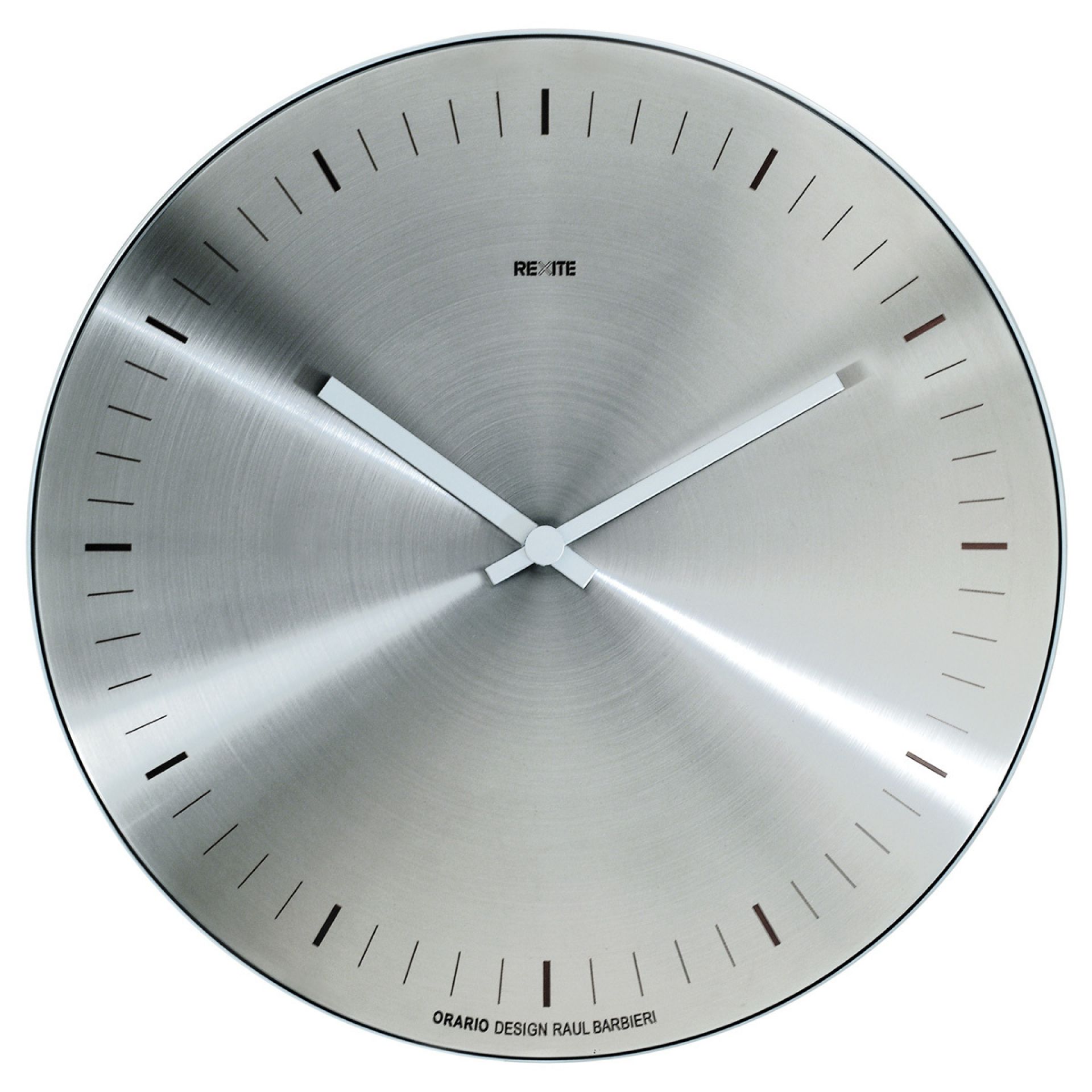Orario Wanduhr Rexite Edelstahl ohne Nummern